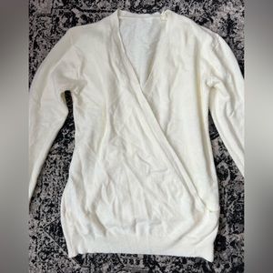 cream long sleeve sweater XL